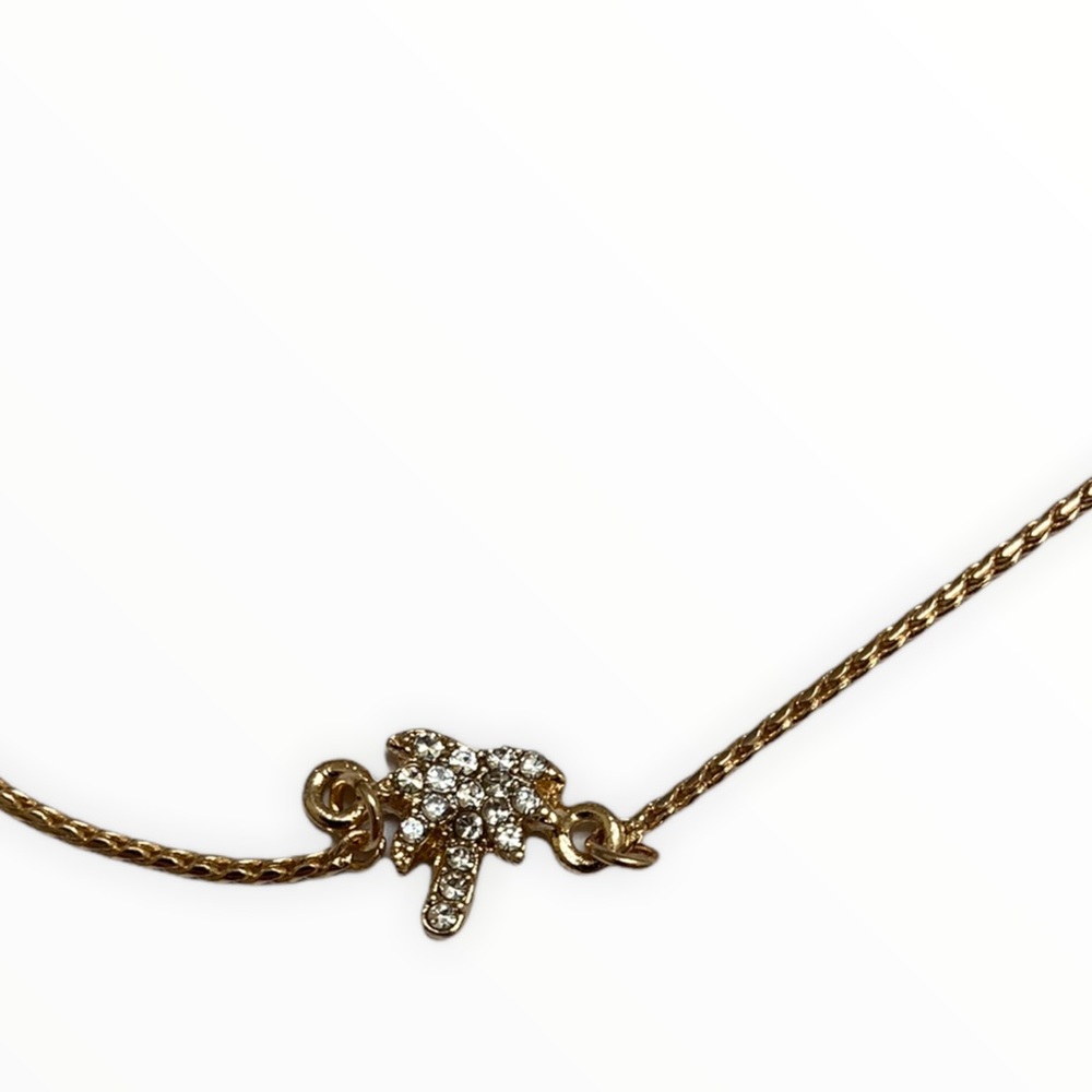 Palm leaf crystal bracelet Ashland Ave adjustable